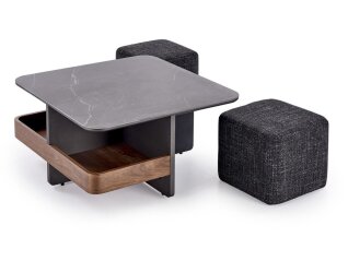 Žurnalinis staliukas su pufais VICKER