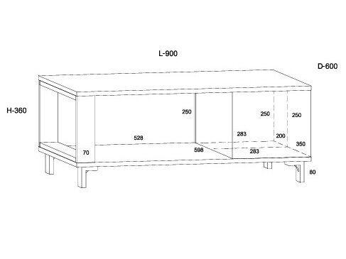 Žurnalinis staliukas VEG-04 5 Žurnalinis staliukas VEG-04 5