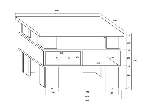 Žurnalinis staliukas GAMMA 3 Žurnalinis staliukas GAMMA 3
