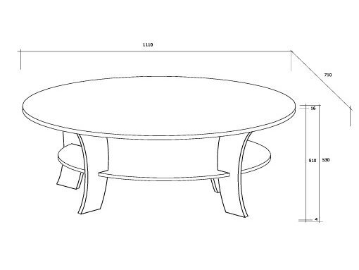 Žurnalinis staliukas ECLIPSE 3/D 1