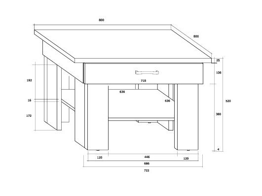 Žurnalinis staliukas OMEGA 2 Žurnalinis staliukas OMEGA 2
