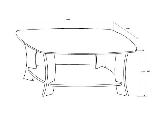 Žurnalinis staliukas VENUS 3/D 1 Žurnalinis staliukas VENUS 3/D 1