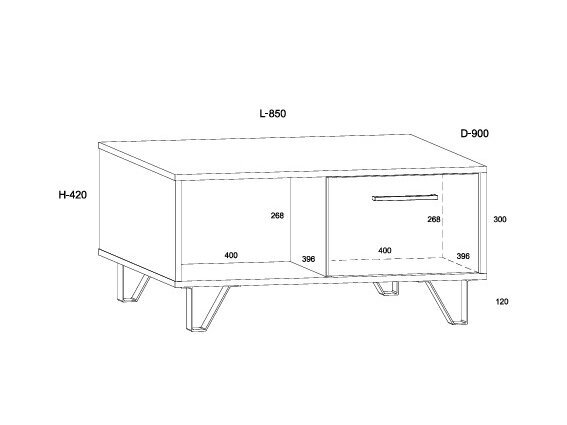 Žurnalinis staliukas BOS-06 7 Žurnalinis staliukas BOS-06 7