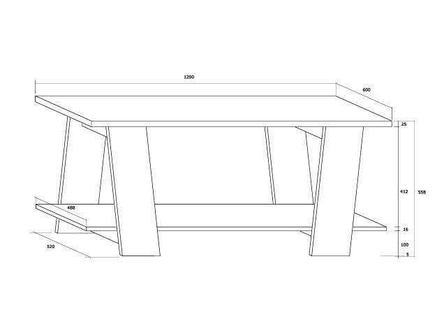 Žurnalinis staliukas VIA-02 5