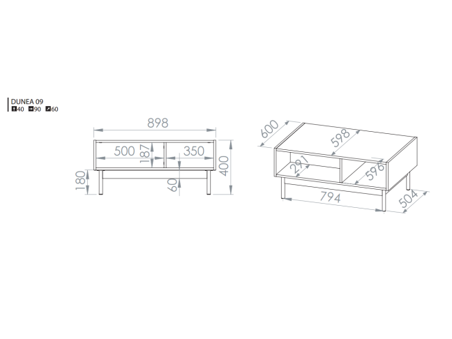 Žurnalinis staliukas DUNEA 09 7