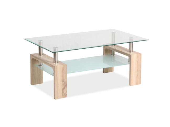 Stiklinis žurnalinis staliukas LISA BASIC II Stiklinis žurnalinis staliukas LISA BASIC II