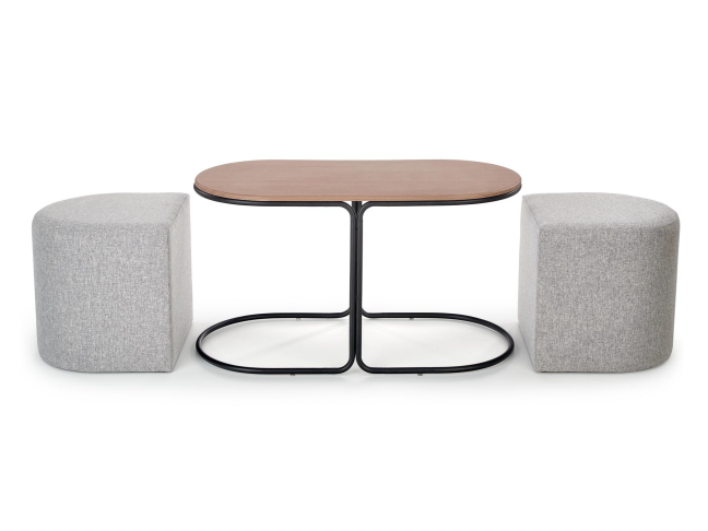 Žurnalinis staliukas su pufais PAMPA 3 Žurnalinis staliukas su pufais PAMPA 3